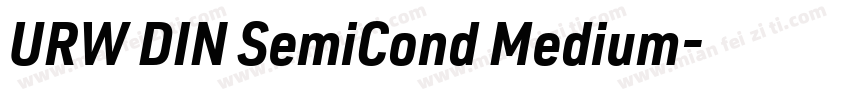 URW DIN SemiCond Medium字体转换